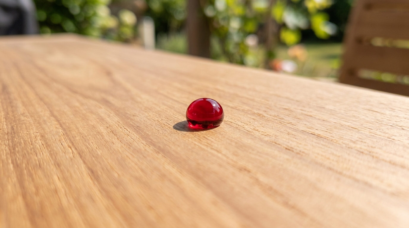 Le secret des pros pour rendre votre table en bois extérieur totalement invulnérable aux pires taches de l’été