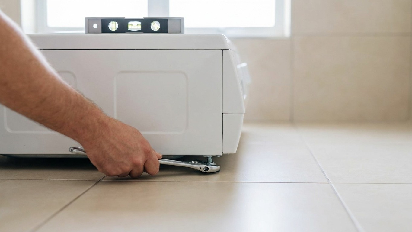 J'ai calé mon lave-linge avec un morceau de carton juste pour arrêter les vibrations : quand le réparateur a soulevé la ma...