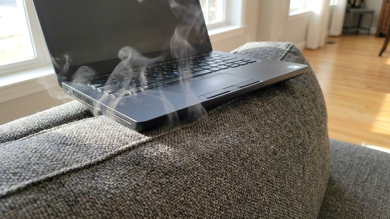 J'ai travaillé des mois avec mon PC portable posé à même le canapé juste pour être à l'aise : au premier gros fichier, j'a...