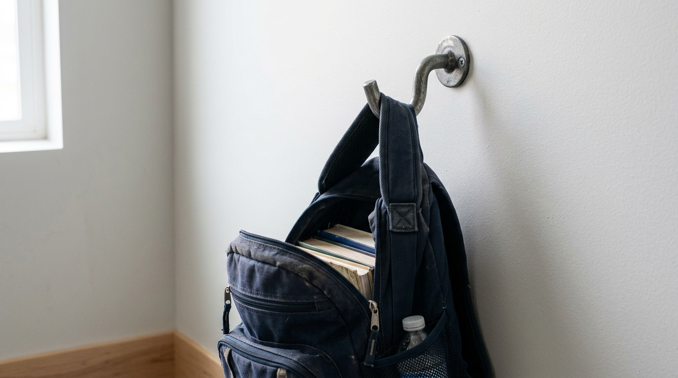 La méthode imparable pour suspendre un cartable plein à craquer sans finir avec un trou béant dans le placo