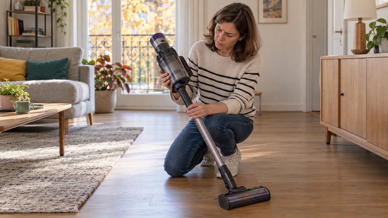 Aspirateur Dyson sans fil qui pulse puis s'arrête : filtre ou bouchon