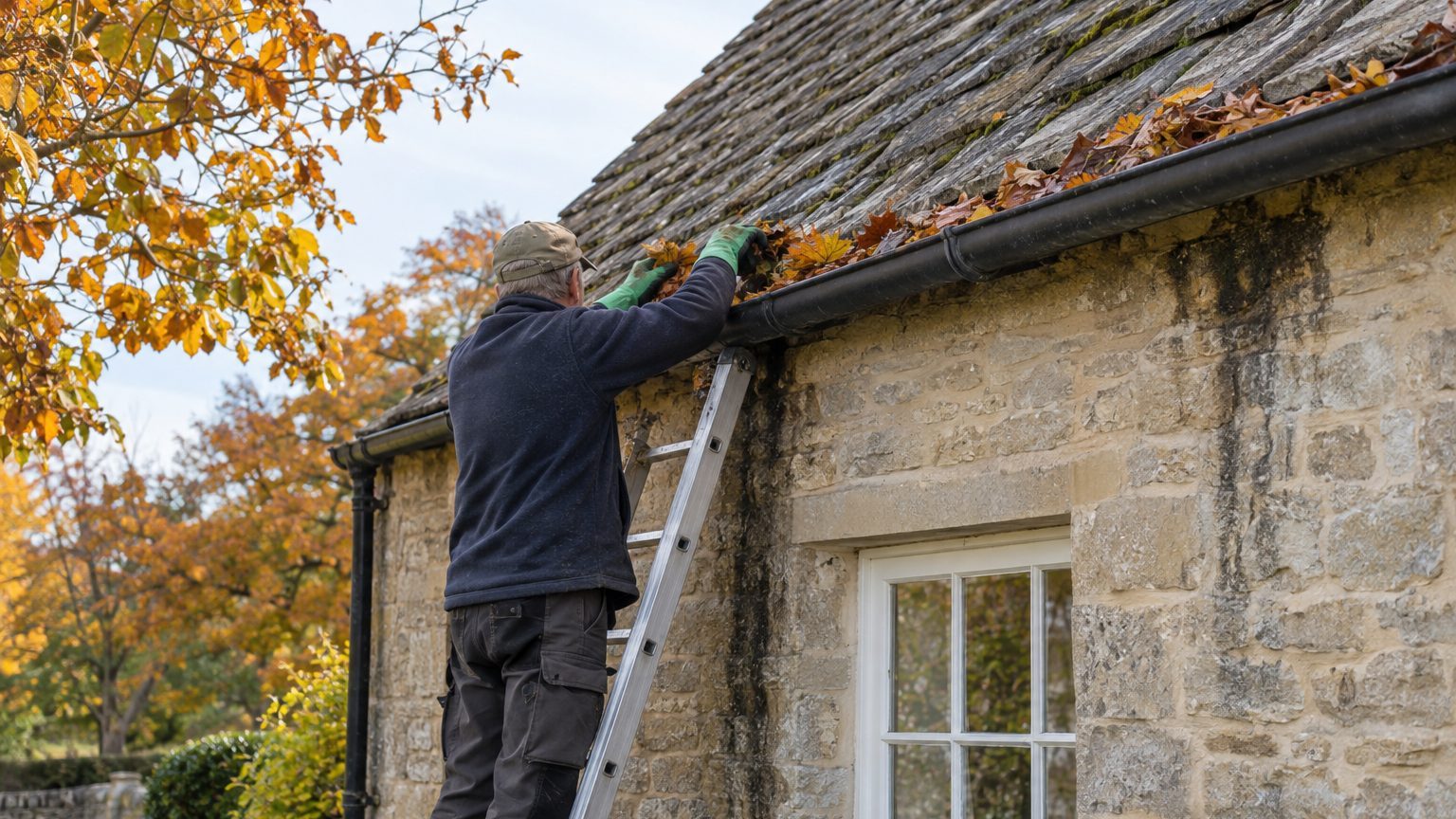 Gouttière bouchée par les feuilles : risques pour la façade