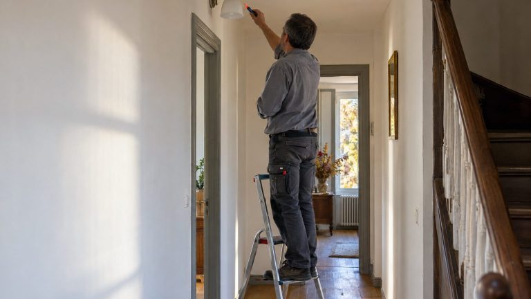 Interrupteur sur le neutre : fils d'une applique sous tension