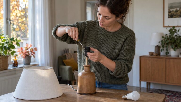 Lampe qui clignote avec une ampoule neuve : douille E27 à réparer
