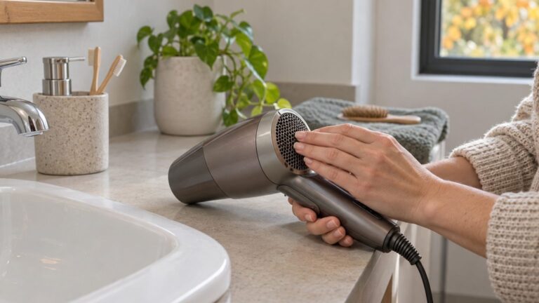 Sèche-cheveux qui s'arrête seul : nettoyer la grille d'entrée d'air